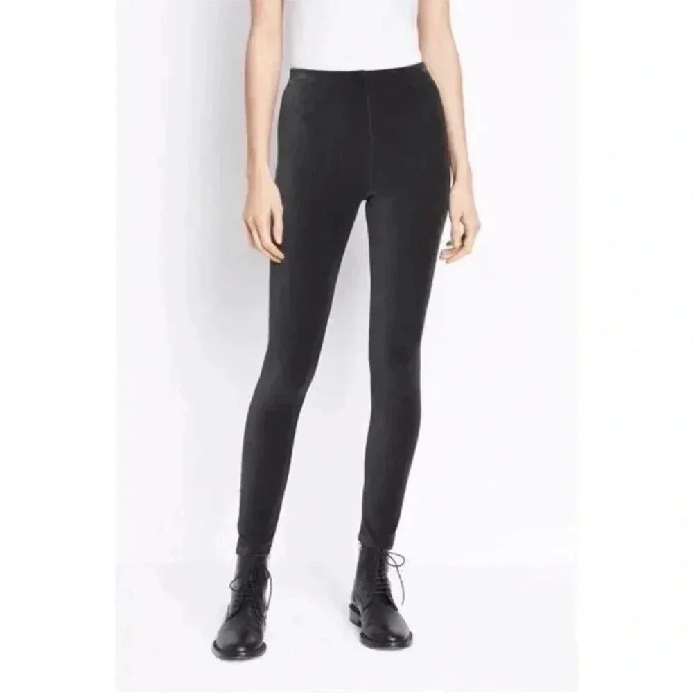 VINCE Black Stretch Corduroy Leggings Size Medium